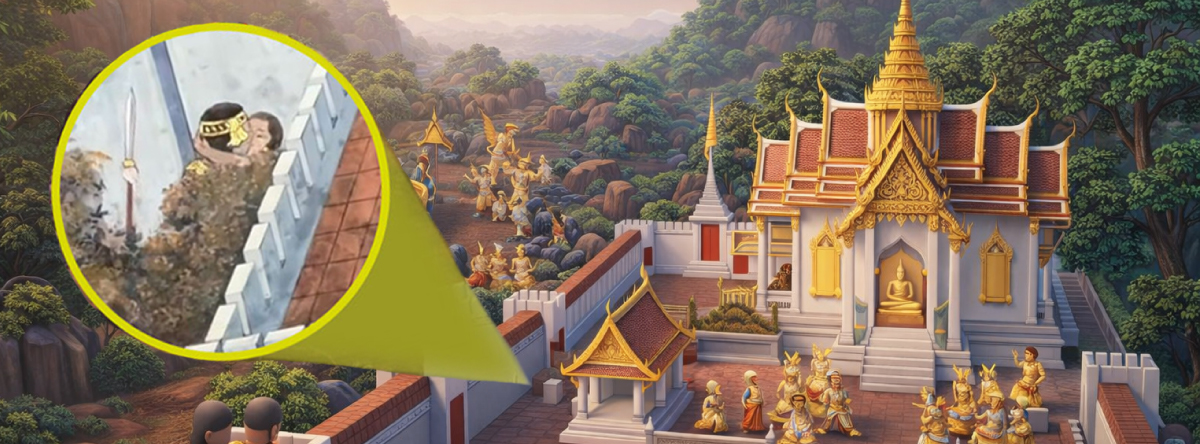 ฉากเลิฟซีนกำแพงวัดพระแก้ว