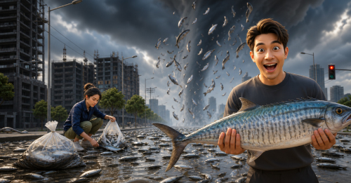 ฝนตกเป็นปลาปรากฏการณ์จริง